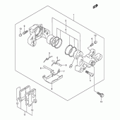 Схема вузла: Задній гальмівний супорт для Suzuki GSX750 Katana