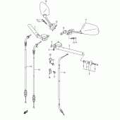 Схема вузла: Кермо & Тросики для Suzuki GSX-R1000