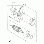 Схема вузла: Стартер електричний (See note) для Suzuki LS650 Savage