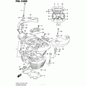 Схема вузла: Головка циліндра (Задня) (Vl800Tl7 E03) для Suzuki VL800 Boulevard C50