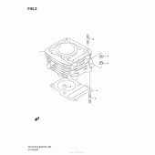 Схема узла: Цилиндр для Suzuki DR-Z125 DR-Z125