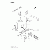 Схема узла: Правая ручка руля (Model x/w) для Suzuki TF125