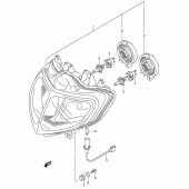 Схема вузла: Фара (E2, E19, E54, P37) для Suzuki GSX-R750