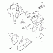 Схема узла: Нижний обтекатель (Model k1) для Suzuki TL1000