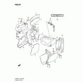 Схема вузла: Бічні панелі (Vl800tl1 e24) для Suzuki VL800 Intruder C800C/ Boulevard C50C