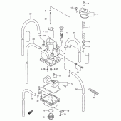 Схема узла: Карбюратор (Model w) для Suzuki RM125