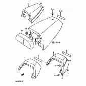 Схема вузла: Задній підсідельний обтічник (Model k) для Suzuki GSX-R750