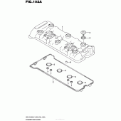 Схема вузла: Клапанна кришка Suzuki GSX-S1000