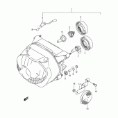 Схема вузла: Фара (Model y/k1 e4, e17, e18, e22, e25, e34, e54, p9, p37) для Suzuki XF650 Freewind