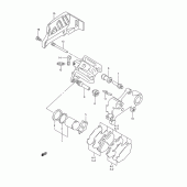 Схема вузла: Задній гальмівний супорт (Model p/r) для Suzuki RM250