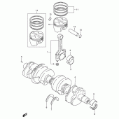 Схема узла: Коленчатый вал & Поршень для Suzuki GSX750 Katana
