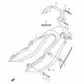 Схема вузла: Задній підсідельний обтічник (Gsf1200sk3) для Suzuki GSF1200 Bandit