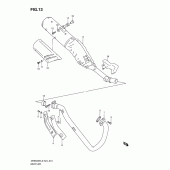 Схема узла: Выхлопная система для Suzuki DR650 DR650SE
