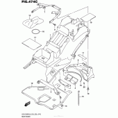 Схема вузла: Rear Fender (Gsx1300Ral6 E33) для Suzuki GSX1300 Hayabusa