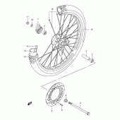 Схема вузла: Переднє колесо Suzuki DR125