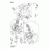 Схема вузла: Повітряний фільтр Suzuki VLR1800 Intruder C1800R/ Boulevard C109R