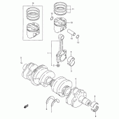 Схема вузла: Колінчастий вал & Поршень для Suzuki GSX600 Katana