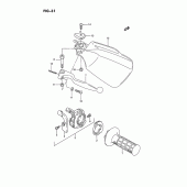 Схема вузла: Right knuckle cover для Suzuki RMX250