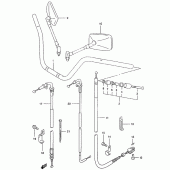 Схема вузла: Кермо & Тросики для Suzuki GZ125 Marauder
