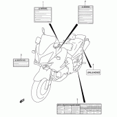 Схема вузла: Інформаційні наклейки для Suzuki DL1000 V-Strom