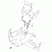 Схема узла: Кронштейн переднего обтекателя (Gsf650s/sa) для Suzuki GSF650 Bandit S