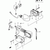 Схема узла: Поворотники для Suzuki DR650 DR650R