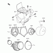 Схема вузла: Повітряний фільтр для Suzuki RM100