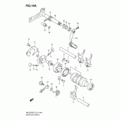 Схема вузла: Копірний вал & Вилки & Вал перемикання (Model k8/k9) для Suzuki RM-Z250