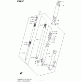 Схема узла: Вилка передней оси для Suzuki DR650 DR650SE