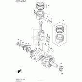 Схема узла: Коленчатый вал & Поршень для Suzuki GW250 Inazuma