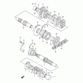 Схема вузла: Трансмісія (Model n/p/r/t/v) для Suzuki GSX250 Across