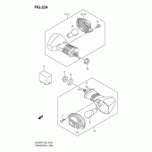 Схема узла: Поворотники (Model k9/l0) для Suzuki DL650 V-Strom