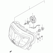 Схема вузла: Фара (Model w/x e4, e18, e22, e25, e34, e39, p37) для Suzuki GSX-R750