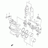 Схема узла: Передний тормозной суппорт (Model t) для Suzuki GS500