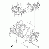Схема узла: Картер двигателя (Model t/v) для Suzuki RM125