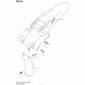 Схема вузла: Rear Fender (Dr-Z125L4 E28) для Suzuki DR-Z125 DR-Z125L