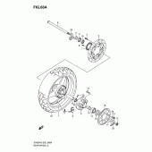 Схема узла: Заднее колесо (Sv650ak7/uak7/sak7/suak7) для Suzuki SV650