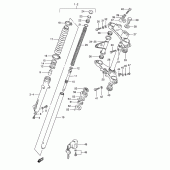 Схема вузла: Вилка передньої осі (Model z/l e9, model z e95) для Suzuki TS125