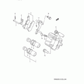 Схема вузла: Задній гальмівний супорт для Suzuki DR650 DR650S