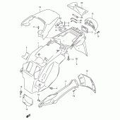Схема вузла: Заднє крило Suzuki XF650 Freewind
