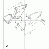 Схема вузла: Бічні панелі (Model k1) для Suzuki GSF1200 Bandit