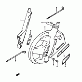 Схема вузла: Вилка передньої осі для Suzuki DR650 DR650RS