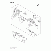 Схема вузла: Задній гальмівний супорт для Suzuki DL1000 V-Strom
