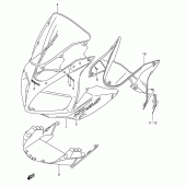 Схема узла: Передний обтекатель (Sv650sk4/suk4) для Suzuki SV650