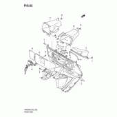 Схема узла: Передний бардачок для Suzuki AN650 Burgman (EU analogue of SkyWave)