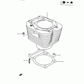 Схема узла: Цилиндр для Suzuki DR650 DR650R