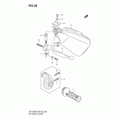 Схема узла: Правая ручка руля для Suzuki DR-Z250