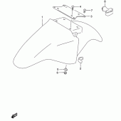Схема вузла: Переднє крило для Suzuki GS500