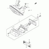Схема узла: Задний фонарь (Стоп-сигнал) для Suzuki GSX-R1000