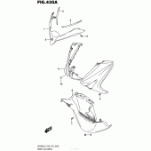 Схема вузла: Передній обтічник для Suzuki UH200 Burgman